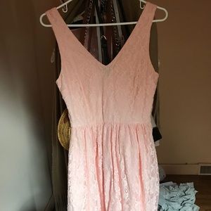 Pink Lace Dress - Size Small - Dainty Hooligan